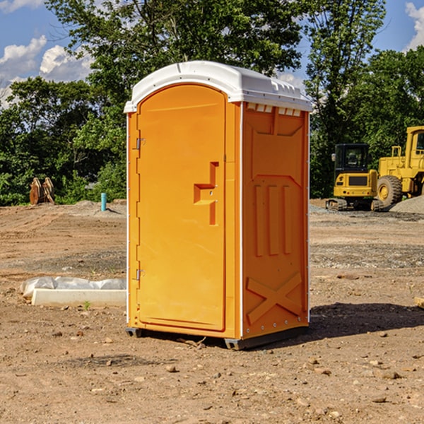 how often are the portable toilets cleaned and serviced during a rental period in Hidden Meadows CA